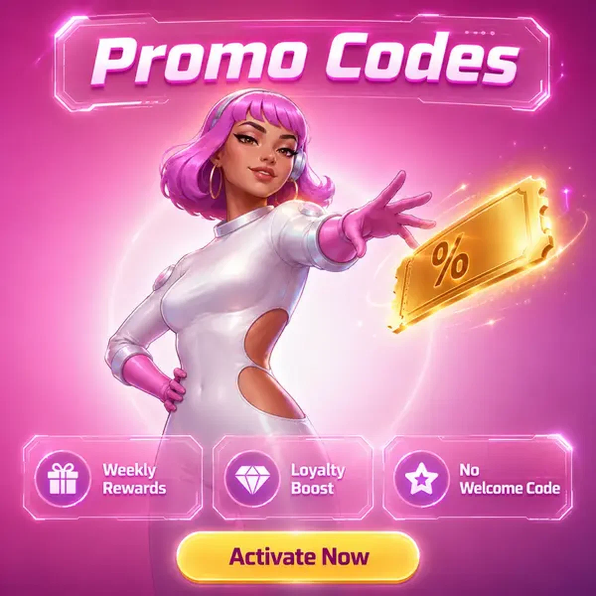 Promo code voucher glowing as player activates rewards at Spinwinera Casino