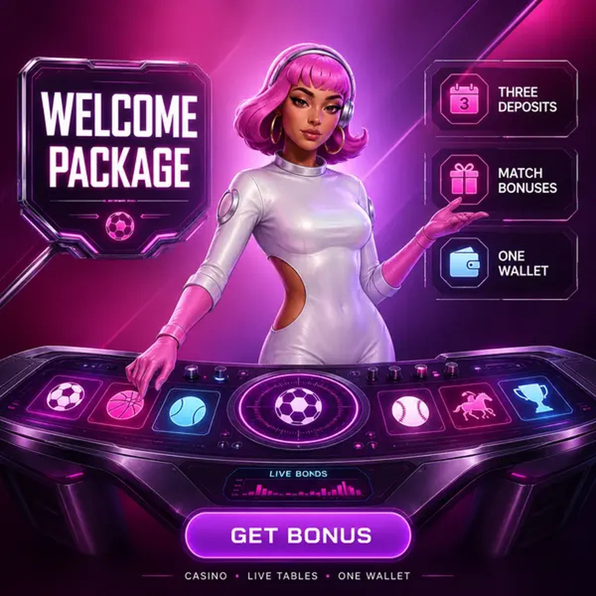 DJ adjusting sports betting controls at Spinwinera Sportsbook welcome station